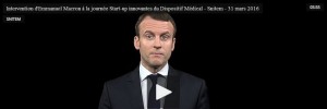 Emmanuel Macron s'engage auprès des start-up du DM