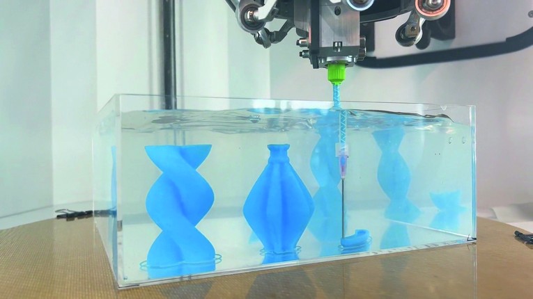 Nouveau procédé pour l'impression 3D de silicone, par suspension dans le  gel –